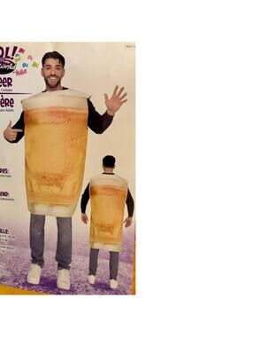 Beer Glass Slip On Tunic Halloween Costume Adult Unisex
